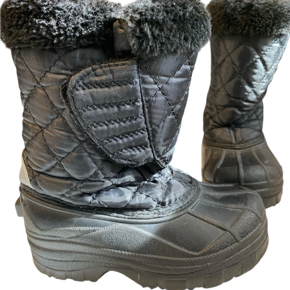 Kids Black Winter Snow Boots size 11